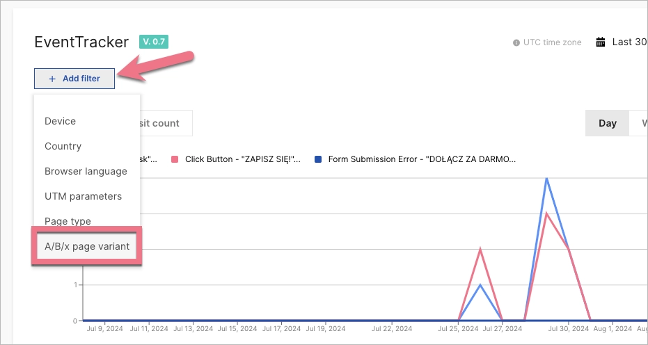 Adding filters in EventTracker