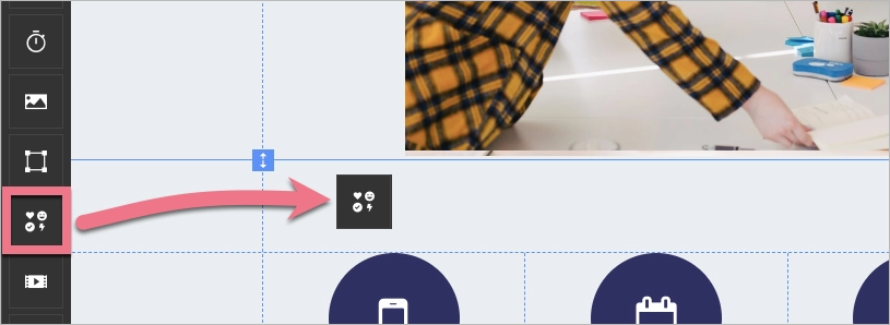 Dodawanie widgetu Ikona w Landingi