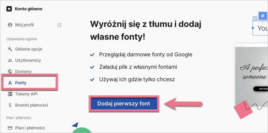 Dodawanie własnych fontów