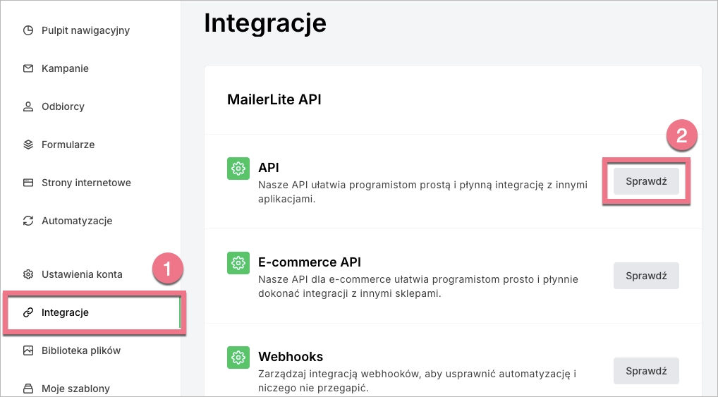 Jak zintegrować MailerLite z landing page'em w Landingi