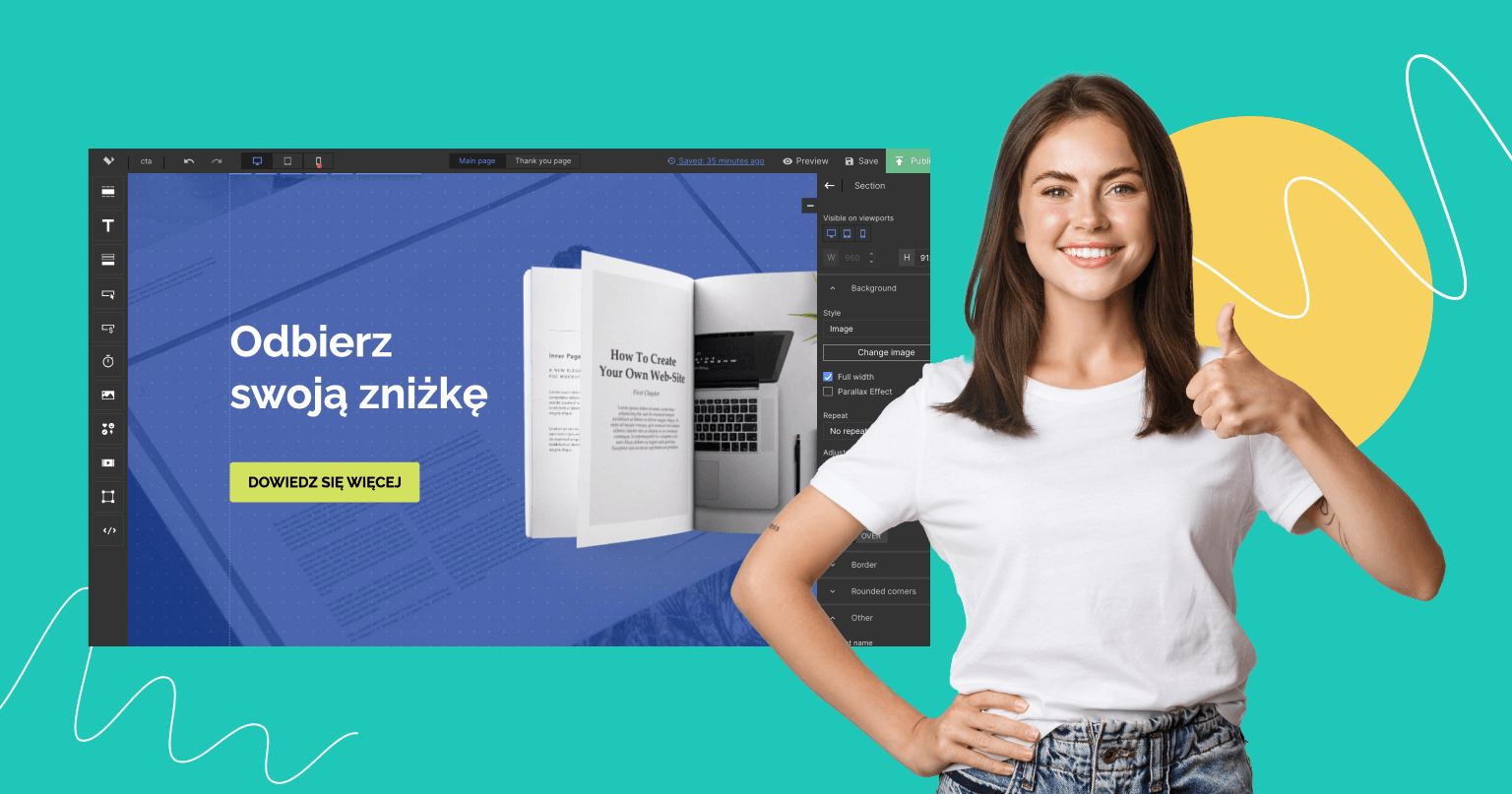 Przykład wyraźnego i skutecznego CTA