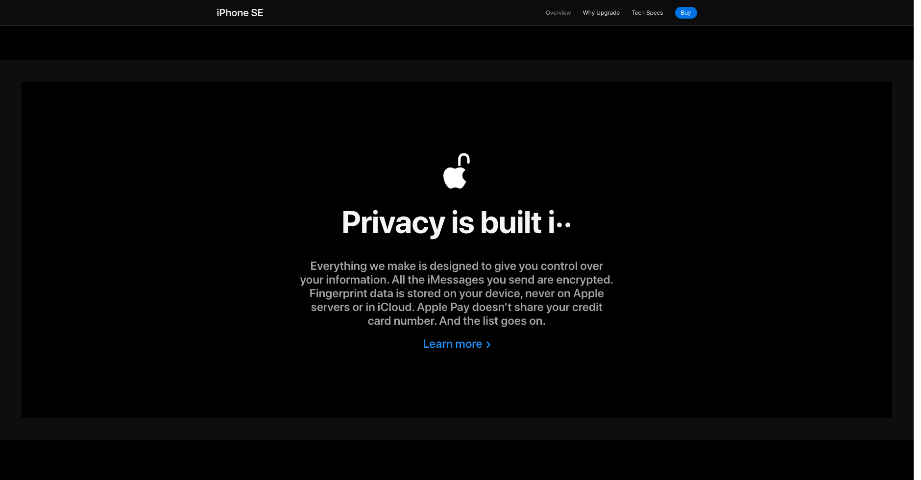 iPhone SE LP Feature