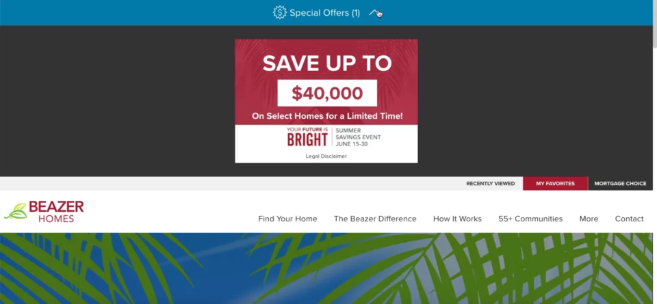 Tentativa de landing page de imóveis - o uso de depoimentos de clientes pode gerar mais leads do que um pop-up irritante