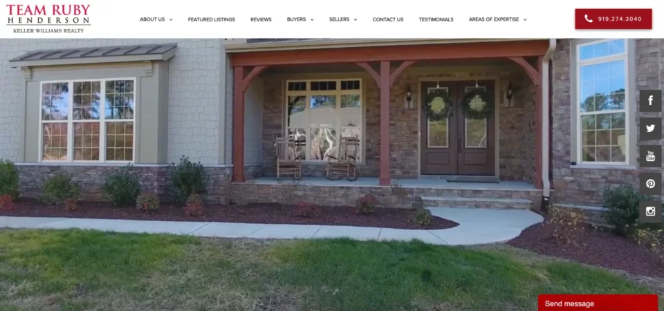 Página de destino do setor imobiliário - ótimo exemplo