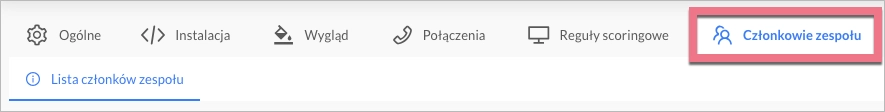 Ustawienia członków zespołu w CallPage
