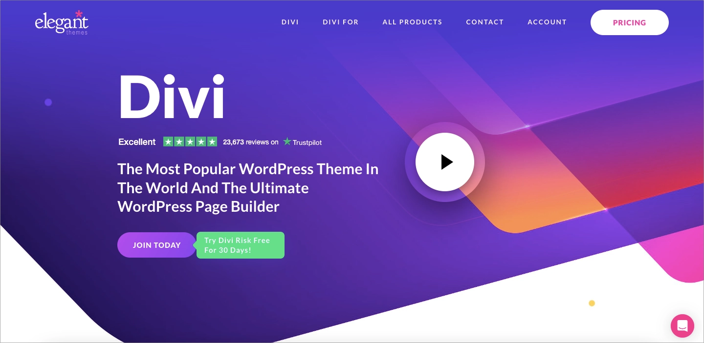 Melhor plug-in do WordPress: 4. Divi