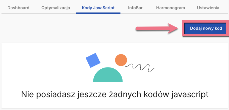 Dodawanie kodu JavaScript w Landingi