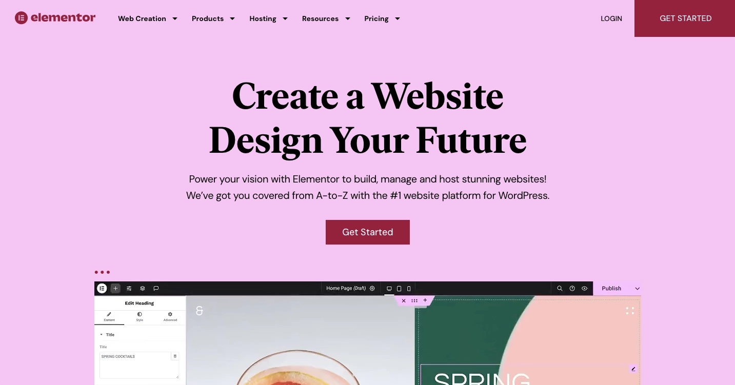 Melhor plug-in do WordPress: 2. Elementor