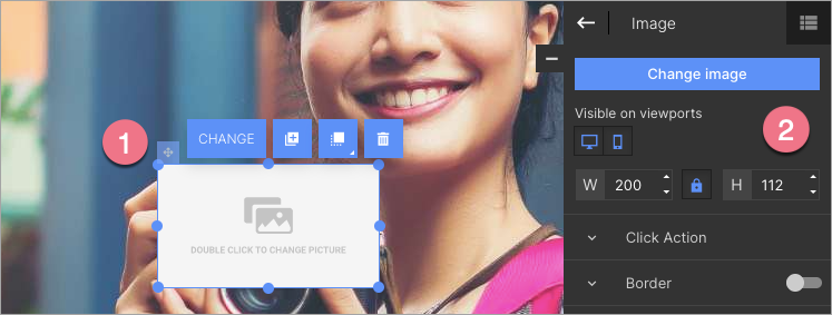 edit widgets landingi builder