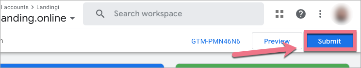 submit google tag manager