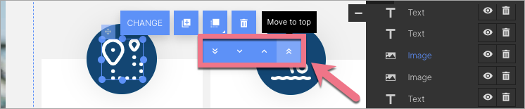 move to top layer editor