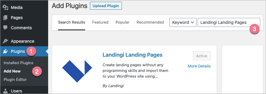 wordpress landingi
