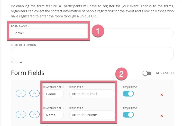 Add fields to LiveWebinar form