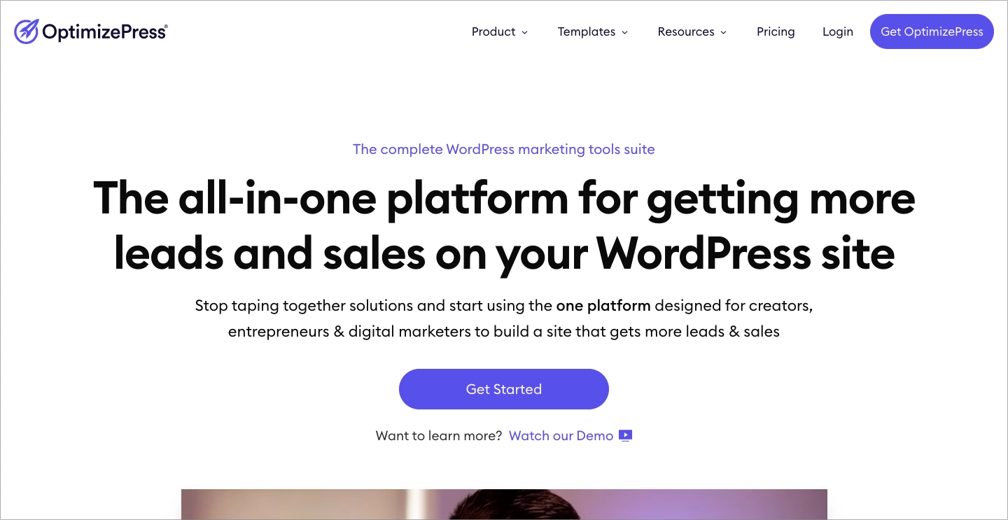Melhor plug-in do WordPress: 5. OptimizePress