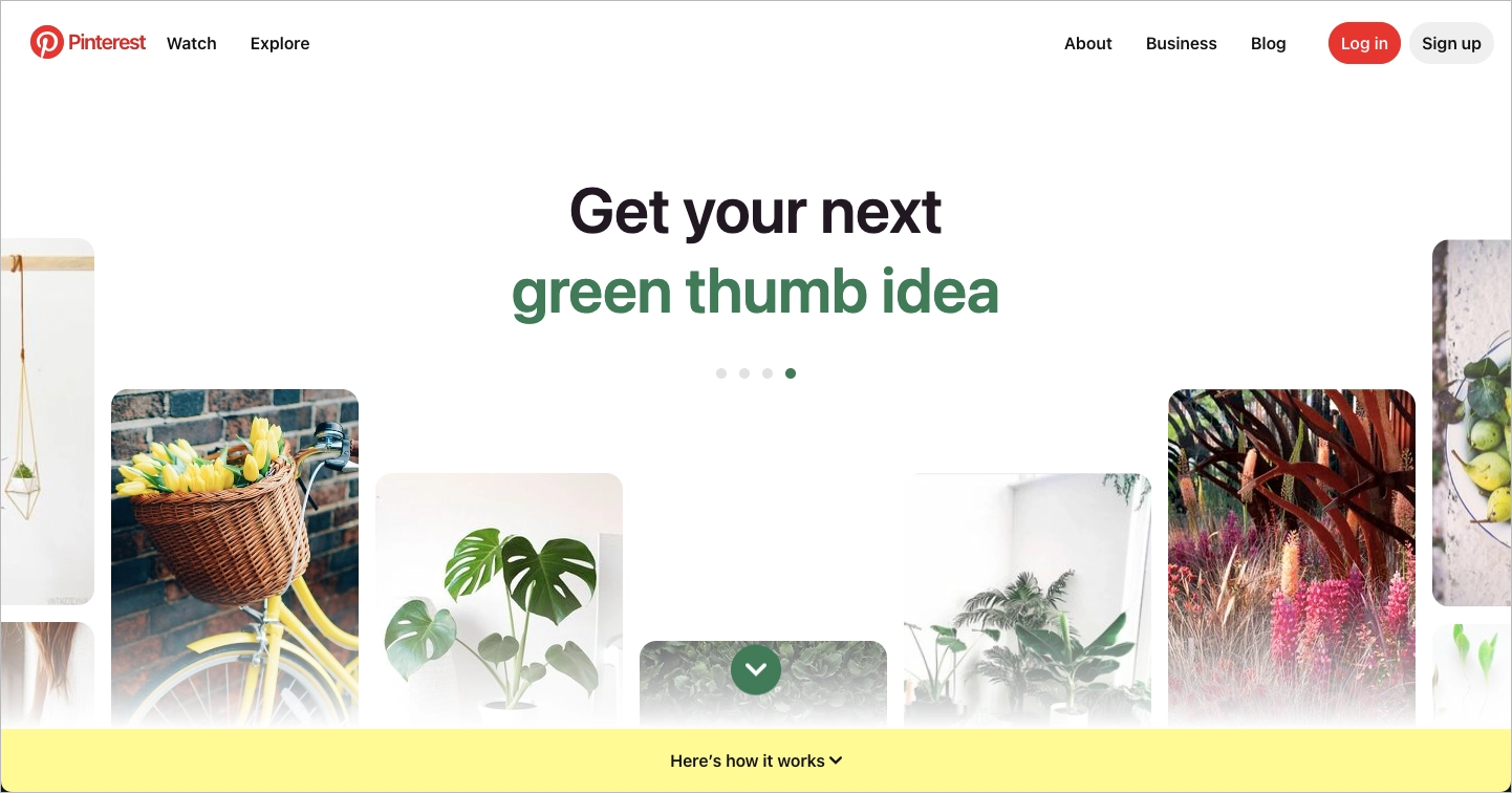 Pinterest - exemplo de copywriting de conversão