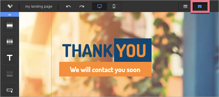 edytor strona podziękowania
