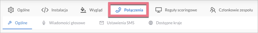 Ustawienia połączeń CallPage