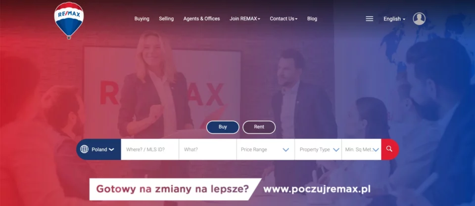 Página de destino de imóveis não tão boa