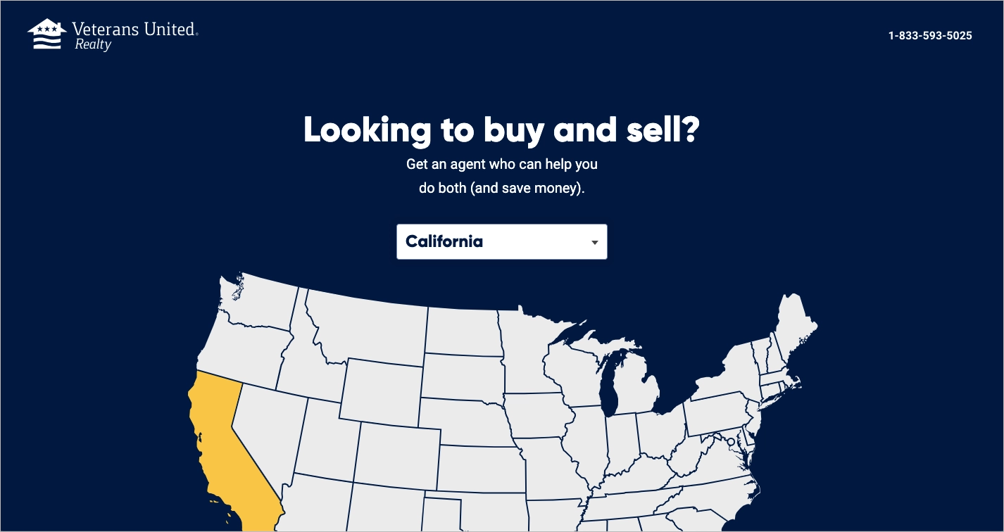 interactive real estate landing page example
