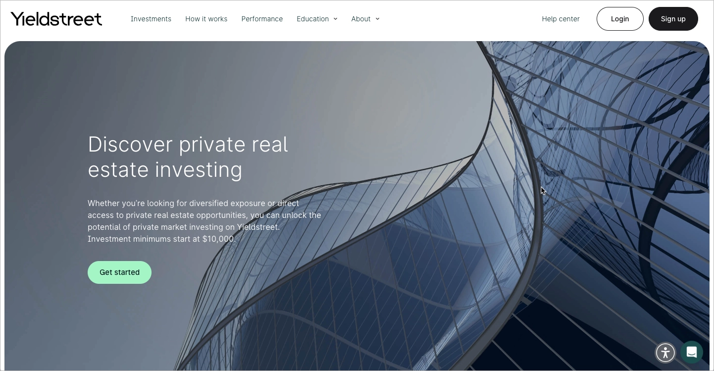modern real estate landing page example