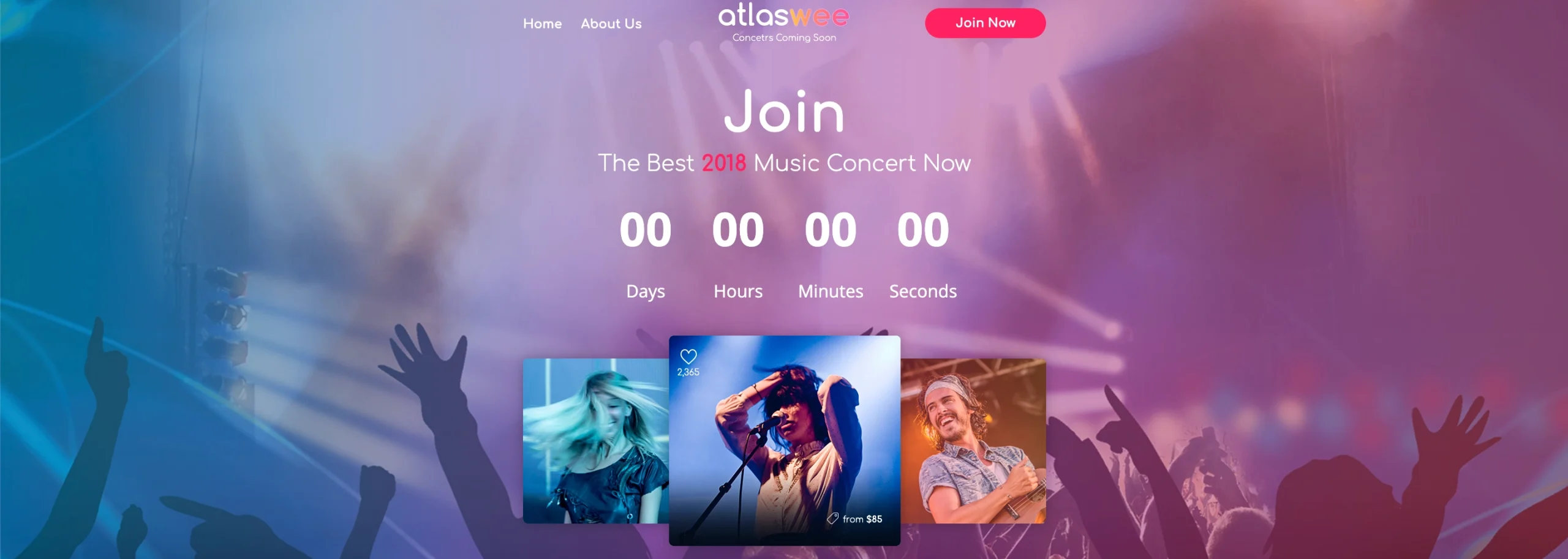 stunning one pager template for event sign-up