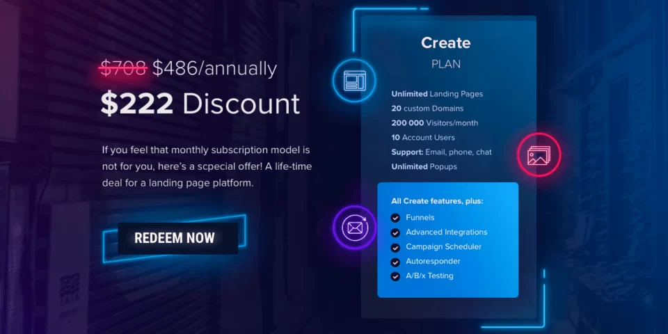 promo offer landing page