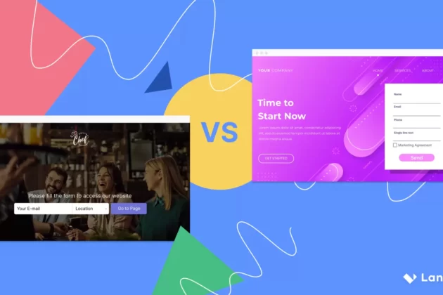 Differences between landing pages and splash pages - article cover