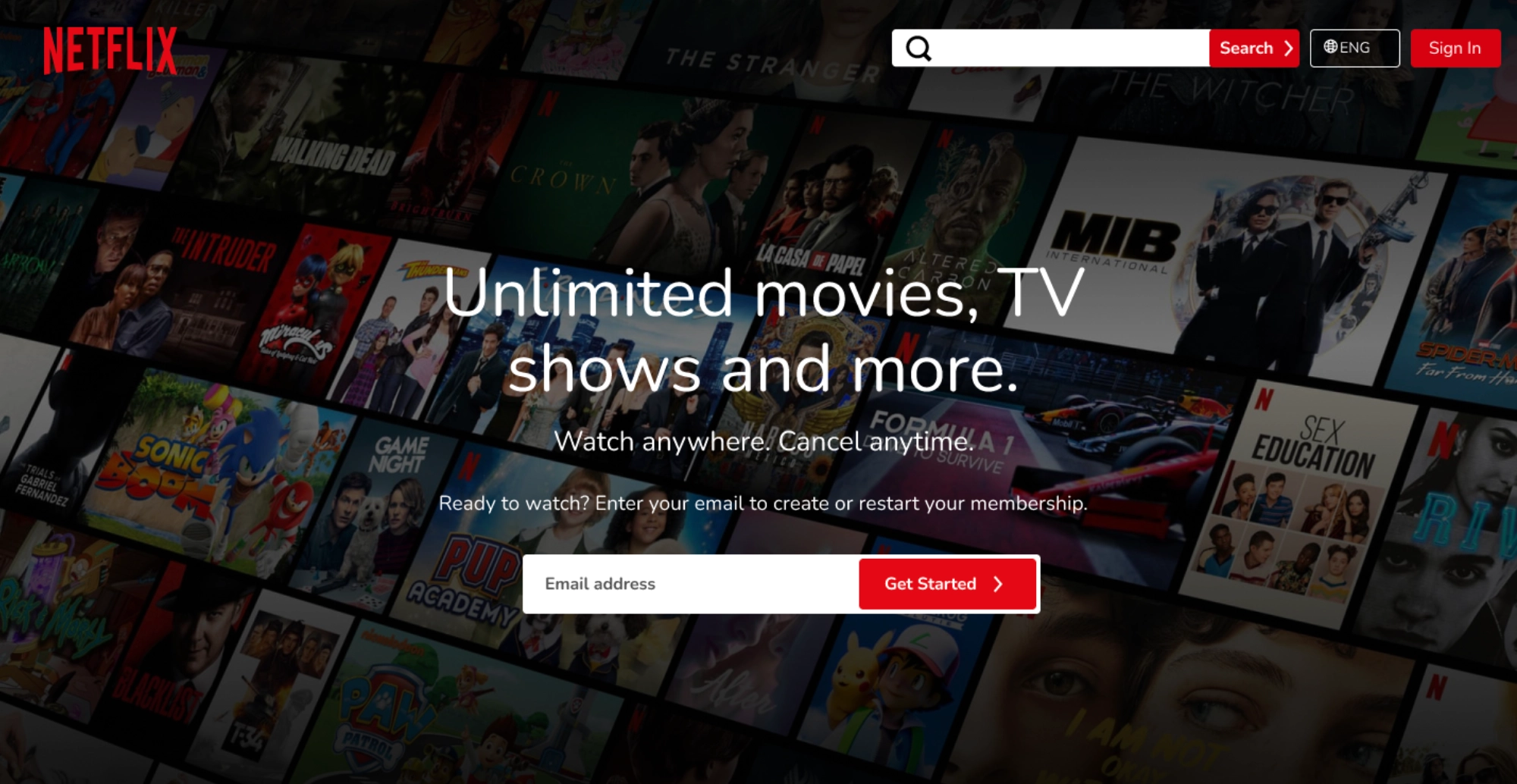 Exemplo de declaração UVP por Netflix