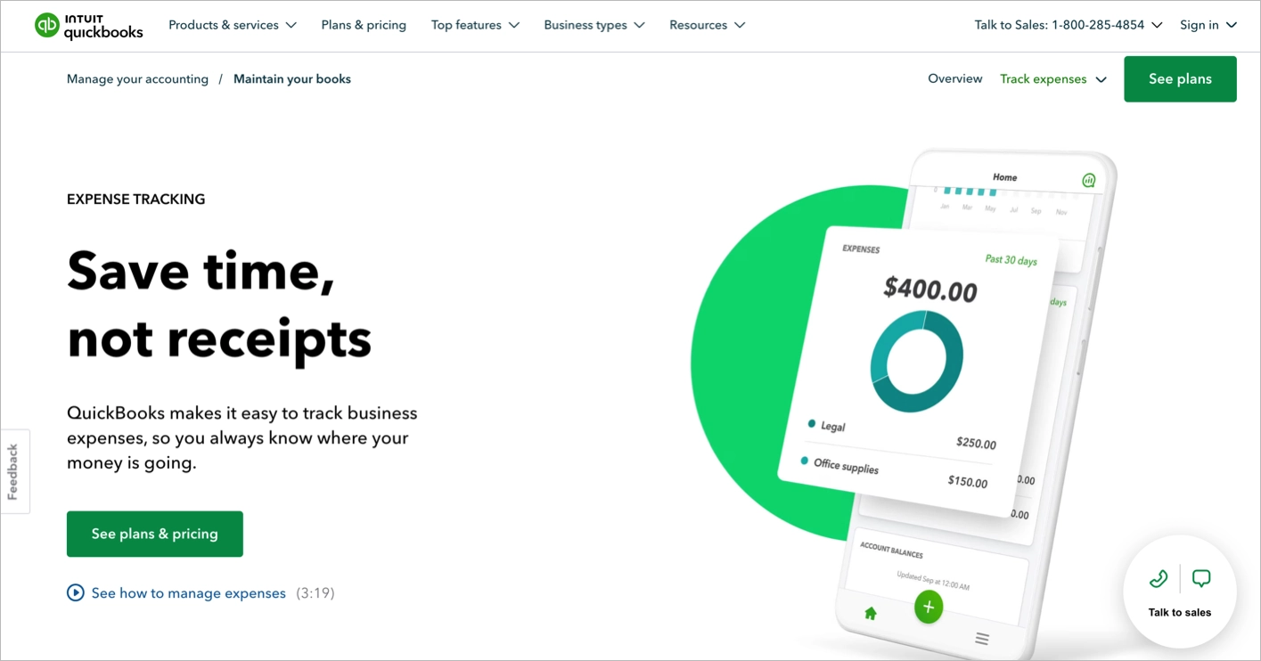 Example of a high-converting finance landing page