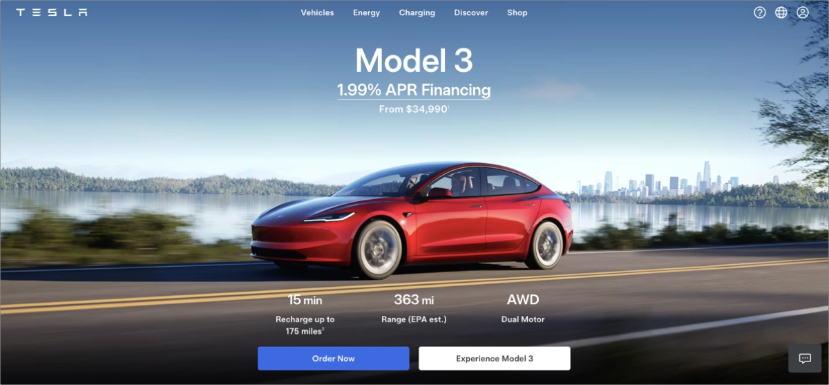 automotive beautiful landing pages example