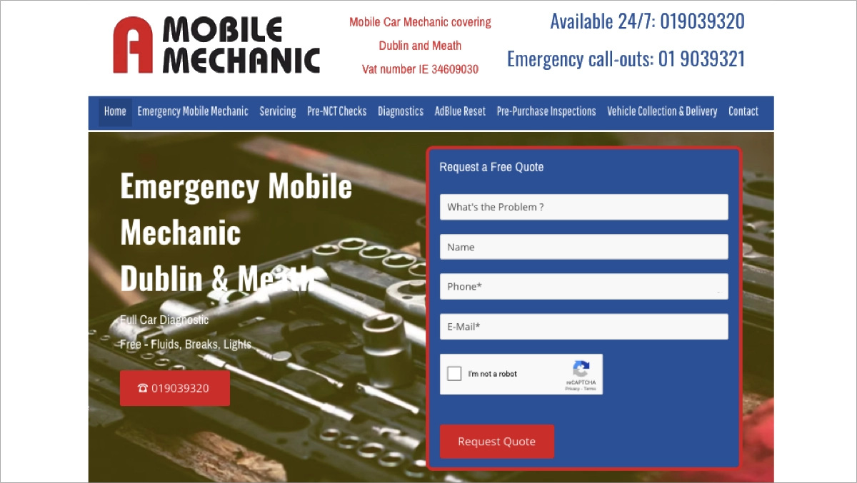 automotive landing page examples