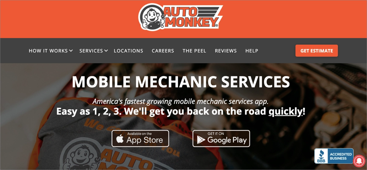 automotive landing page examples