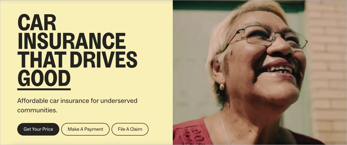 insurance landing page example