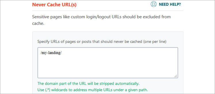 rocket plugin cache exclude