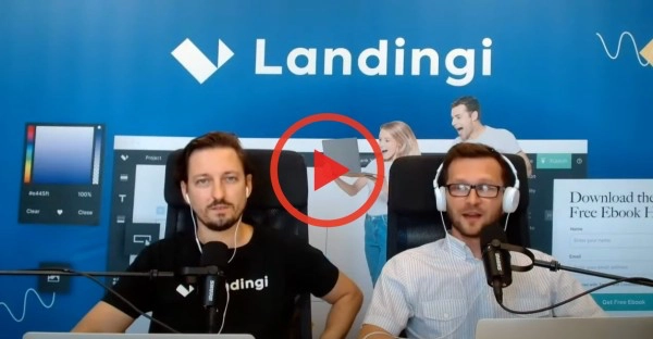 Landing page baseada em um modelo - Landingi webinar