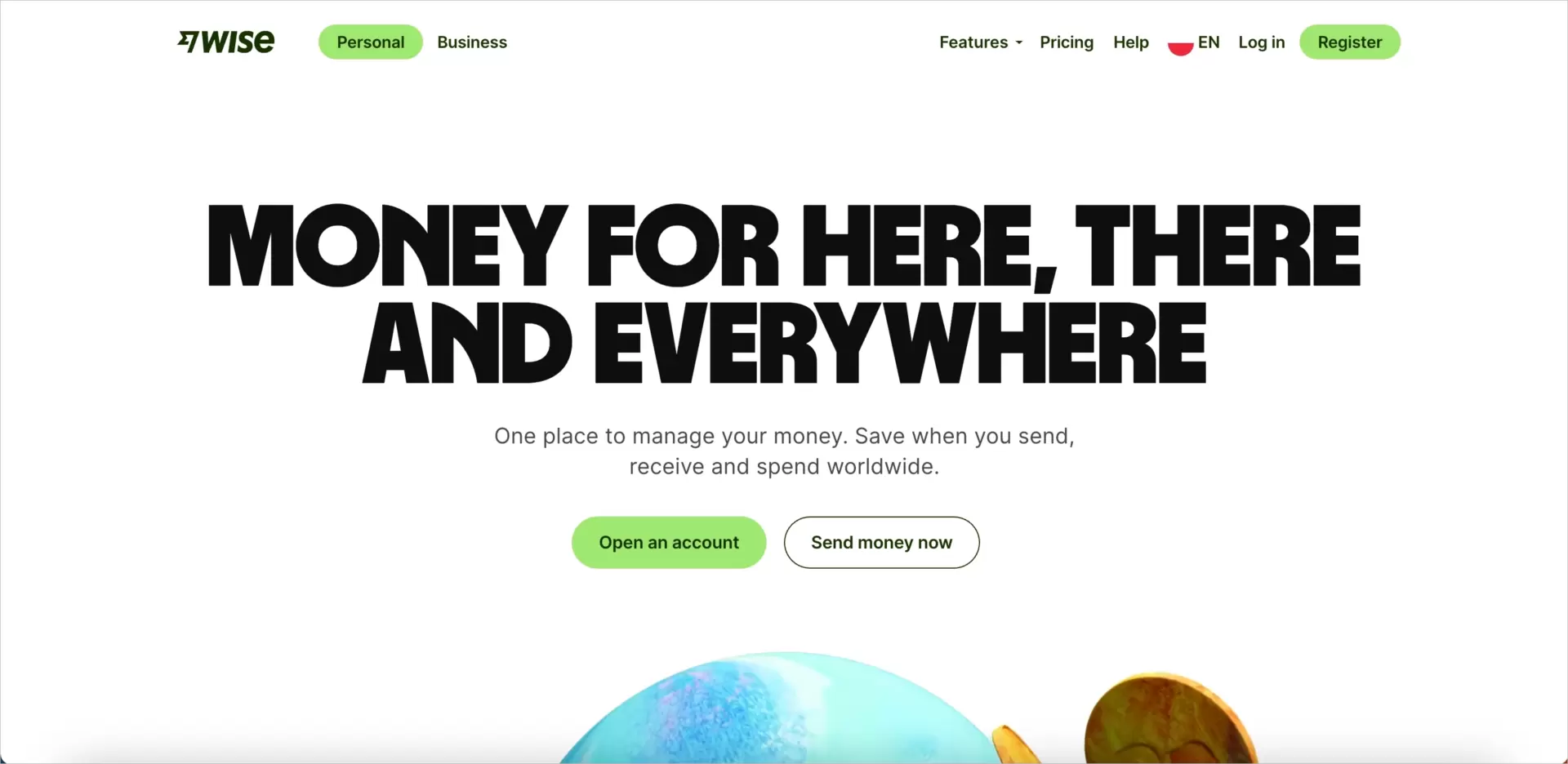 financial landing page