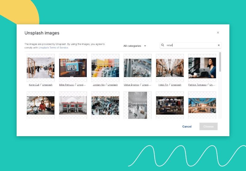 unsplash imagens landing page