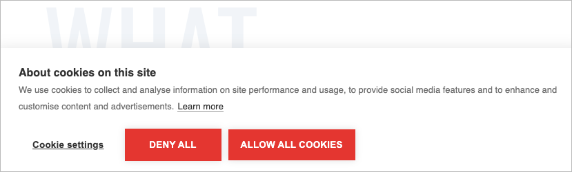 CookieHub cookies banner example