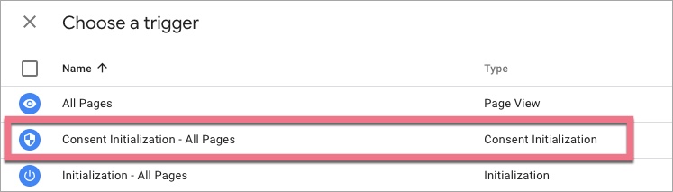 Choosing a trigger in GTM