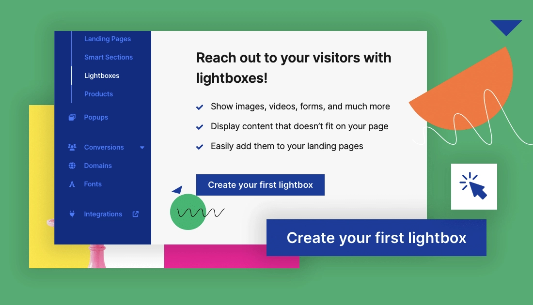 how to create lightbox on landing page