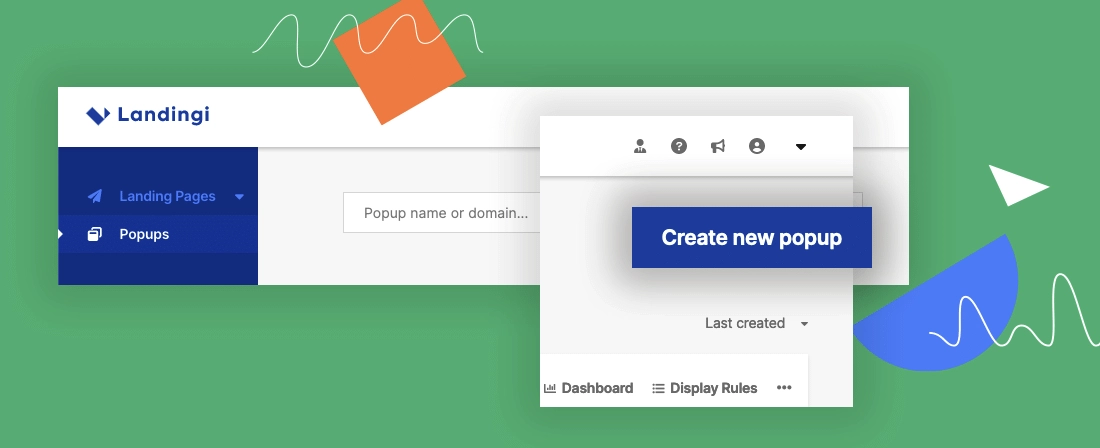 how to create pop up in landing page builder