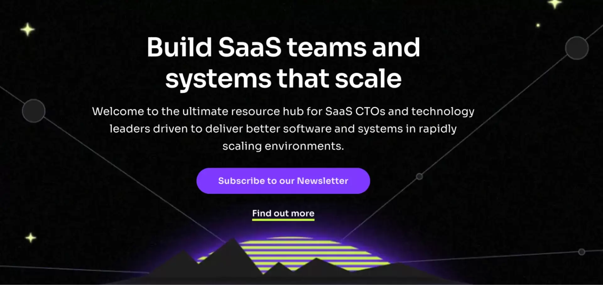 subscribe button on landing page