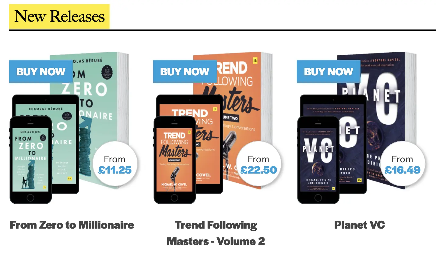 New releases gallery on the website