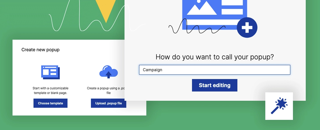 how to start editing pop-up in landing page platform