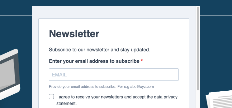 Brevo form on a Landingi landing page