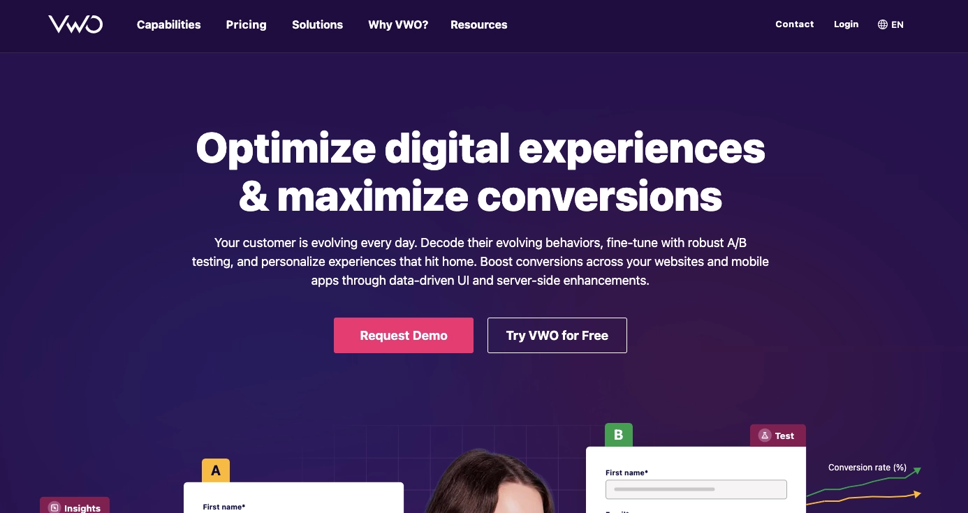 Best A/B Tool for Small Businesses: VWO