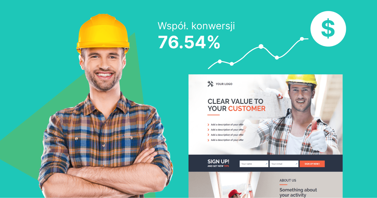 Współczynnik konwersji w kampanii landing page