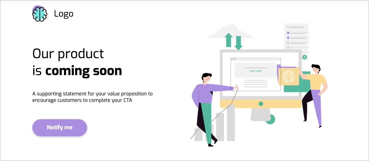 sofware as a service landing page template