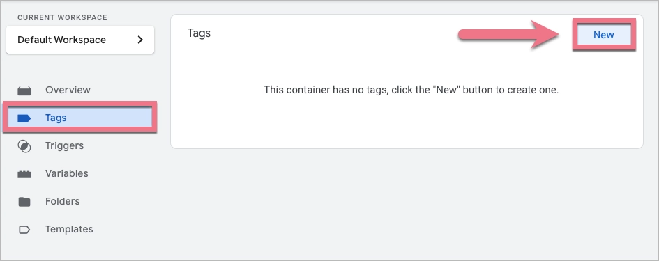Adding new tag in GTM