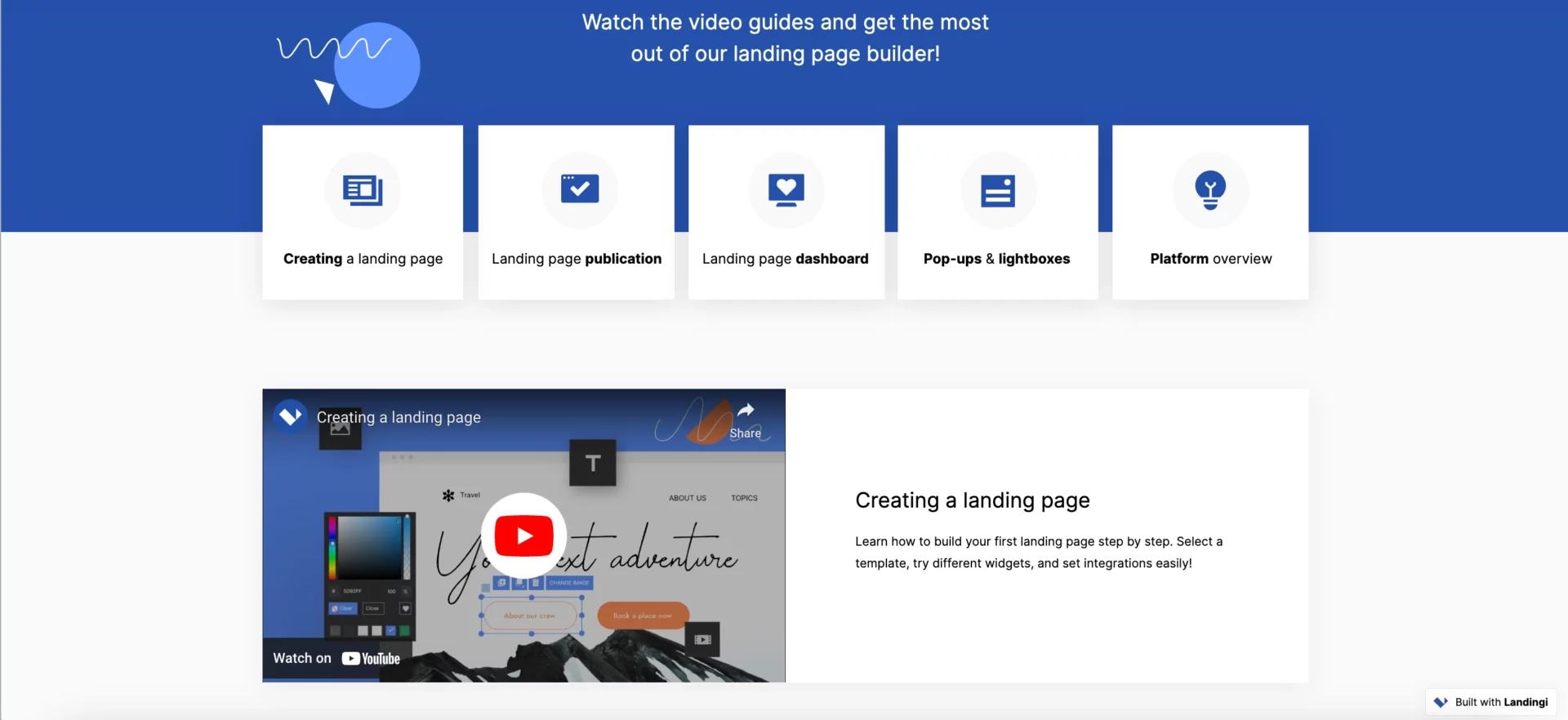 how-to video engaging users' actions